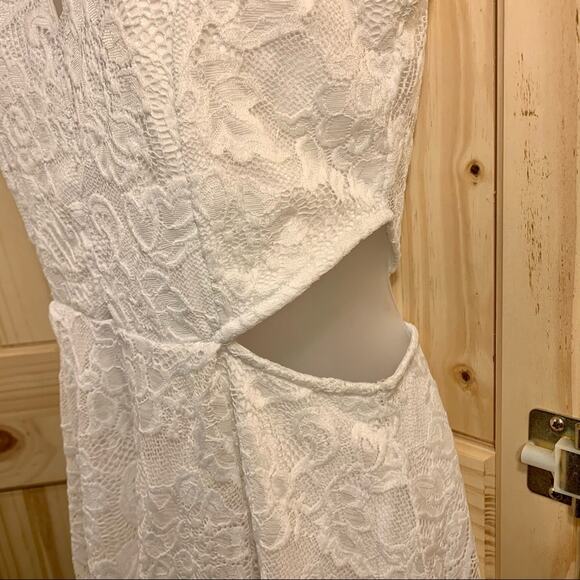 Floral Cottagecore Lace Sleeveless Mini Dress Coquette Princess Summer Party Y2K - Picture 9 of 12